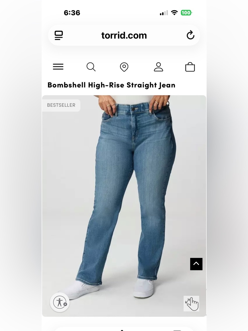 torrid Light Blue High-Rise Straight Jeans